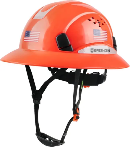 Vista 7 de Casco de seguridad de construcción ventilado de ala completa, casco de seguridad aprobado por la OSHA Cascos De Construcción, cascos de trabajo