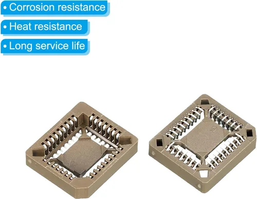 Vista 4 de PATIKIL PLCC32P IC Socket 32Pin 0.050 in Pitch SMT Dispositivos montados en superficie para placa PCB Paquete de 10