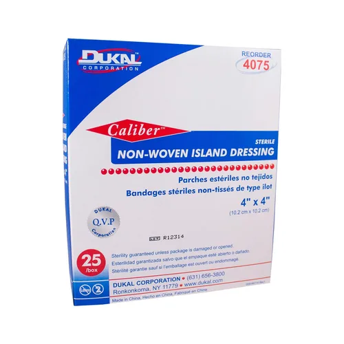 Vista 3 de Dukal 4075 Calibre No Tejido Apósito Isla 4 "x 4", Estéril, (8 Cajas de 25 Vestidos)