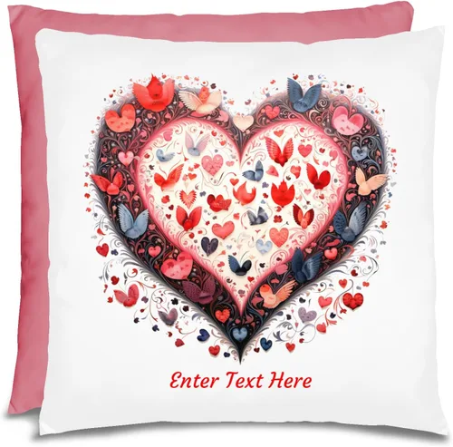 Vista 27 de Almohada personalizada de San Valentín, almohada personalizada, regalos de San Valentín, regalos para mujeres, regalos para ella, regalos Negro