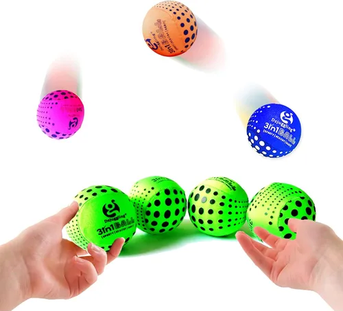 Vista 3 de Bolas multifunción 3 en 1 de 2.362 in, bola de malabarismo lavable para principiantes, juego de 3 bolas de agua que rebotan en el agua, bola