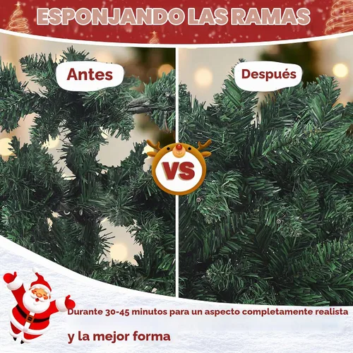 Vista 4 de MUPATER Árbol de Navidad artificial de 6 pies en forma de lápiz, con soporte de metal, luces blancas cálidas, árbol de Navidad delgado preiluminado