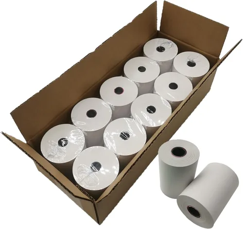 Vista 7 de (50 rollos) Rollos de papel térmico de 2 1/4 x 50 pulgadas, rollos de papel térmico sin BPA, 2.25 pulgadas de ancho y 50 pies de largo por rollo