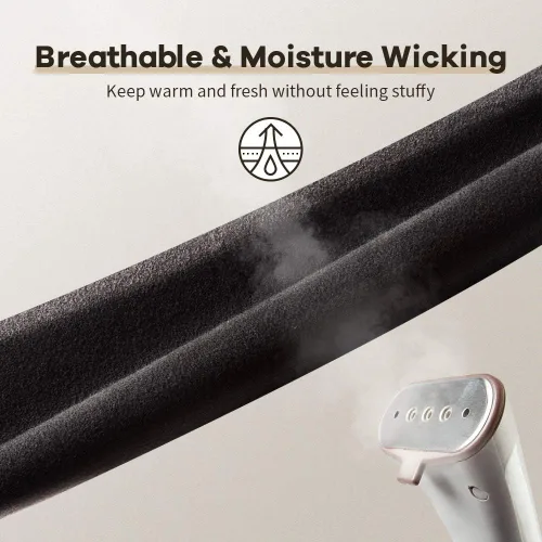 Vista 4 de MANCYFIT Camisetas térmicas para mujer, con forro polar, manga larga, capa base y cuello en V