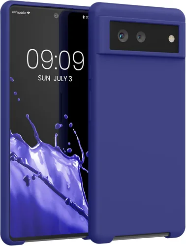 Vista 323 de kwmobile Funda Compatible con Google Pixel 6 Pro - Funda de Teléfono de Silicona TPU con Acabado Suave - Azul Caribe