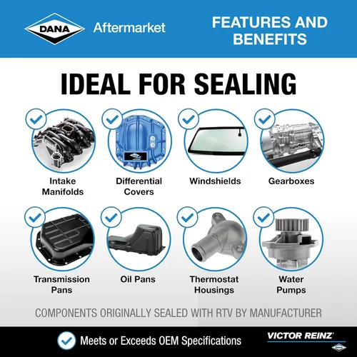 Vista 5 de Victor Reinz 70-31414-10 Reinzosil RTV Silicona - Tubo de 2.4 fl oz