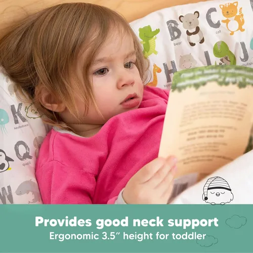 Vista 197 de KeaBabies - Almohada con funda para niños pequeños, almohada My Little Dreamy de 13 x 18 pulgadas (ABC Land)