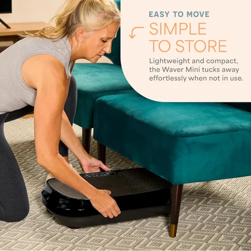 Vista 7 de Lifepro Waver Mini Vibration Plate for Lymphatic Drainage – Whole Body Vibrating Platform Exercise Machine for Muscle Toning & Recovery with Remote