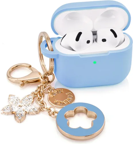 Vista 12 de Funda floral para Apple Airpods iPods 4, funda para mujer, VISOOM 2025 de silicona 3D Airpod iPod 4ª generación, fundas protectoras lindas