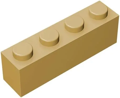 Ladrillo de construcción clásico de 1 x 4, bloque de ladrillos a granel de 100 piezas, ladrillos de color amarillo albaricoque de 1 x 4, compatible