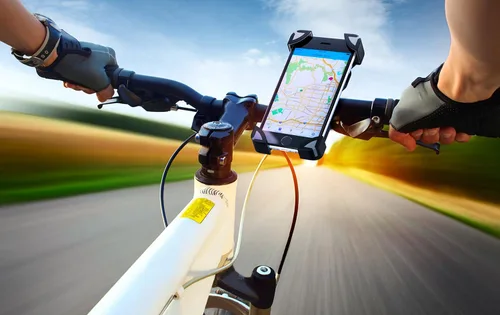 Vista 5 de Soporte para bicicleta Artix, soporte de teléfono para bicicleta, horquilla con capacidad de rotación de 360 grados y abrazadera universal