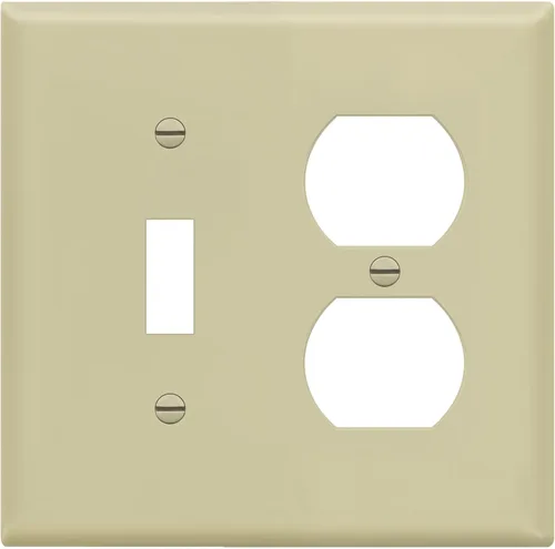 Vista 12 de ENERLITES Placa de pared de metal para combinación de interruptor de palanca y receptáculo dúplex, cubierta de salida de acero inoxidable 201