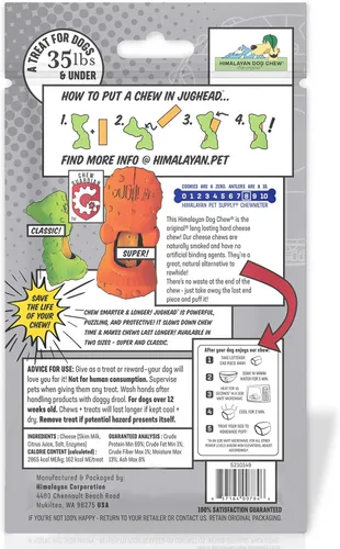 Vista 2 de Himalayan Pet Supply Jughead Classis Cheese Chew Insert, 100% natural, de larga duración, sin gluten, golosinas saludables y seguras para perros