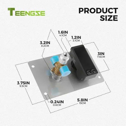 Vista 2 de Kit de encendido por chispa para quemador de gas para fogatas Válvula de control de llama para interiores y exteriores, kit de control de gas, botón