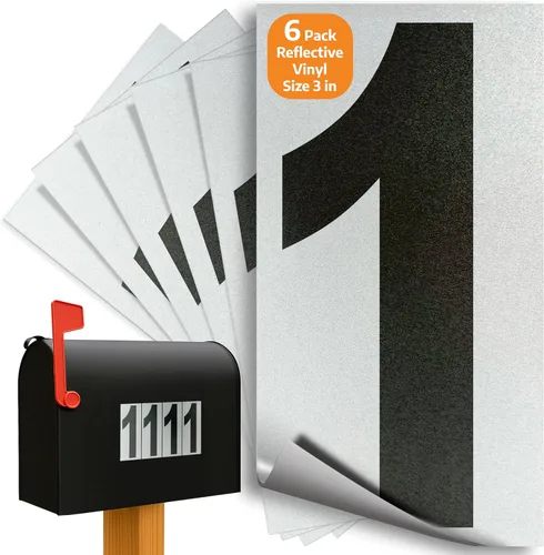 Vista 39 de iSYFIX Calcomanías de vinilo negro número 0 (Zero) – Paquete de 6 calcomanías de 1.5 pulgadas – Calcomanías de alta calidad, fondo reflectante