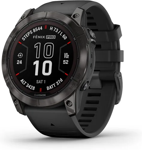 Vista 11 de Garmin fēnix 7S Pro Sapphire Solar, reloj inteligente GPS multideportivo, linterna incorporada, capacidad de carga solar, arena