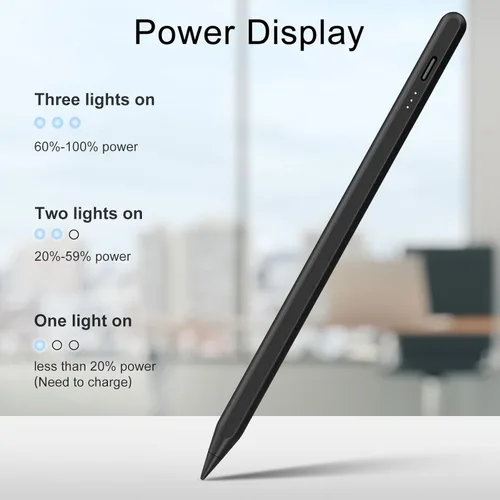 Vista 4 de Lápiz óptico para iPad, lápiz óptico de carga rápida de 13 minutos con rechazo de palma, sensibilidad de inclinación, compatible con iPad Air