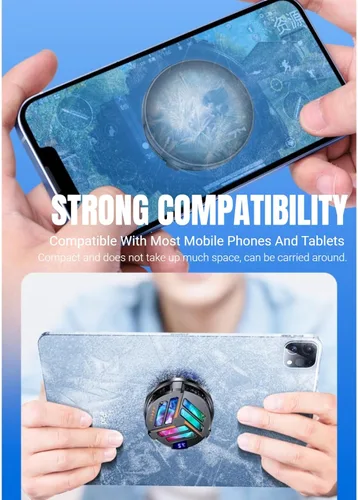 Vista 5 de Enfriador de teléfono magnético para juegos, compatible con series 12, 13 y 14, semiconductor dual, con pantalla LED para teléfono