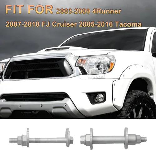 Vista 2 de Pernos de ajuste de punta inclinada de suspensión delantera, pernos de alineación de la placa de leva de control inferior para Toyota 03-09 4Runner