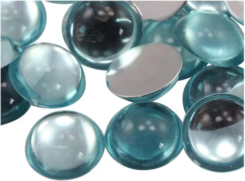 Vista 18 de Allstarco Cabujones redondos de acrílico con parte trasera plana de 0.276 in, 9/32 pulgadas, gemas de perlas de plástico para hacer joyas