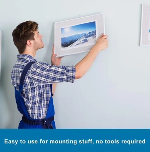 Vista 5 de Cinta Dual Lock 1 pulgada x 2 pulgadas 10 piezas, Cinta de Montaje de Servicio Pesado Dual Lock, Cinta Entrelazante Sujetador Recerrable