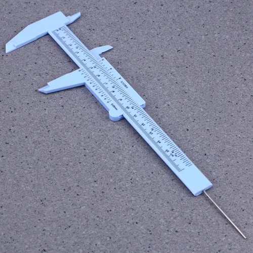 Vista 4 de Baluue Vernier Caliper - Calibrador pequeño de plástico métrico de 6 pulgadas, calibrador Vernier de plástico de doble escala, herramientas