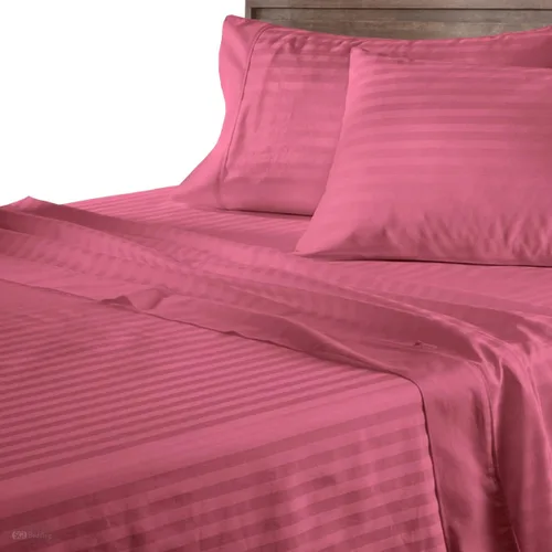 Vista 6 de Juego de sábanas para sofá cama tamaño Queen con rayas negras, 100% algodón de 400 hilos, juego de sábanas para sofá cama de 4 piezas, sábanas