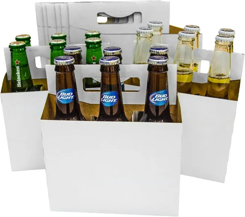 Vista 4 de ICE N COLD 6 paquetes de cartón (blanco, 150 unidades) Capacidad para 6 botellas de 12 onzas Envío rápido el mismo día