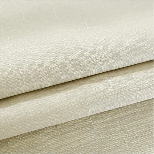 Vista 3 de Cortinas opacas 100% de lino beige para dormitorio, cortinas opacas para sala de estar, cortinas de oscurecimiento de habitación de doble capa de 84