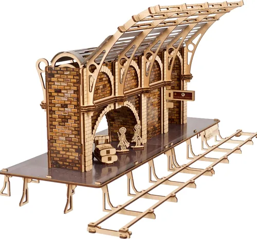 Vista 18 de UGEARS Máquina de Pinball Quidditch de Harry Potter - Rompecabezas 3D de madera para adultos para construir, kits de modelo mecánico de madera