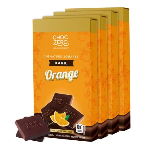 Vista 9 de ChocZero™ Chocolate sin azúcar, sin azúcares alcohólicos y sin endulzantes artificiales, todo natural, bajo en carbohidratos – 6 bolsas 70%