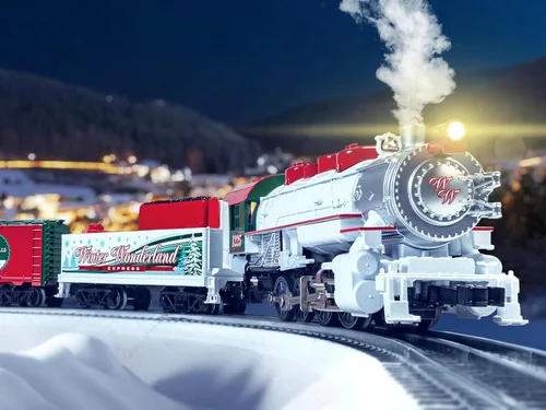 Vista 4 de Lionel Winter Wonderland LionChief Electric O Gauge Bluetooth 5.0 - Juego de tren con control remoto