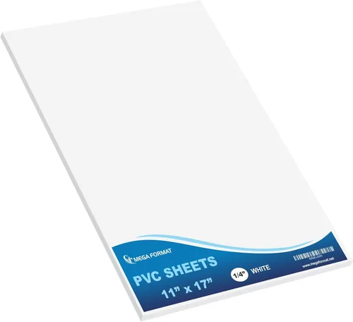 Vista 84 de Mega Format Hojas de plástico de PVC expandido, hoja blanca rígida de 8.5 x 11 pulgadas para manualidades, señalización y exhibiciones, tablero