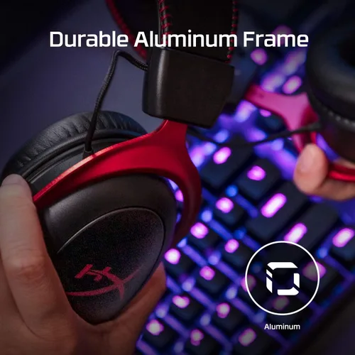 Vista 5 de HyperX Cloud II Wireless - Auriculares para juegos para PC PS4PS5 Nintendo Switch batería de larga duración de hasta 30 horas sonido envolvente 71