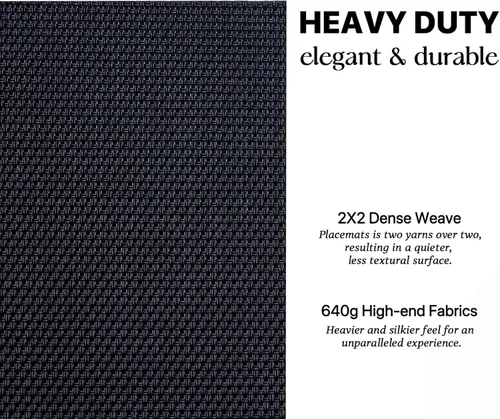 Vista 3 de LEXMORE Juego de 8 manteles individuales tejidos de vinilo/plástico para mesa de cocina, interior/exterior, lavables, manteles individuales lavables