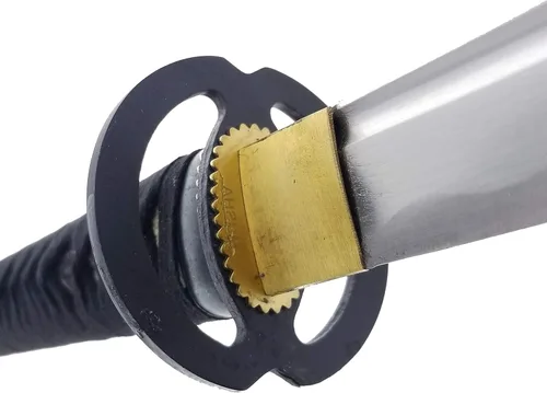 Vista 5 de Musha Hand Forged Japanese Katana Samurai Sword - 1045 High Carbon Steel Full Tang Blade for Collection, Gift, Straw Mat Cutting Practice