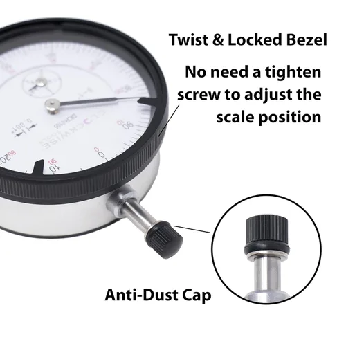 Vista 5 de Clockwise Tools Indicador de dial, DICR-0105 0-1 pulgada
