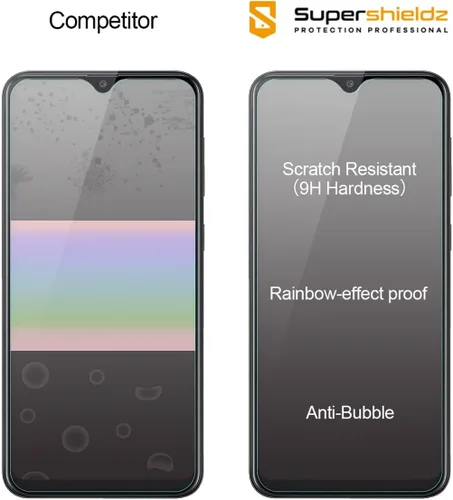 Vista 2 de Supershieldz Protector de pantalla de vidrio templado diseñado para Samsung Galaxy A20, antiarañazos, sin burbujas