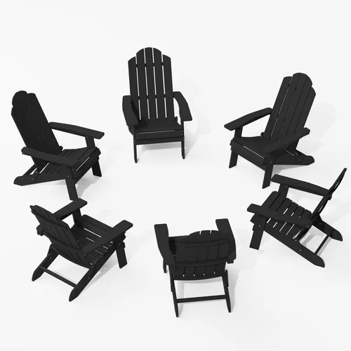 Vista 25 de MXIMU Folding Adirondack Chair for Outdoor: Easy Assembly and Comfortable Adirondack Chairs - Foldable Composite Fire Pit Chairs - All Weather