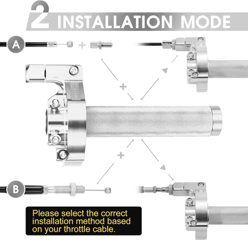 Vista 39 de Throttle Grip Throttle Cable Motorcycle 22mm Universal CNC Aluminum Accelerator Throttle Twist Grips Handlebars for KLX CR CRF EXC XR TTR CB SSR ATV