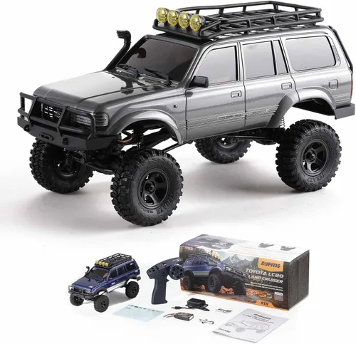 Fms FCX18S 1/18 Land Cruiser LC80 S RC Rock Crawler Scale Katana Toyota RC Car 2.4Ghz 4WD Off-Road Impermeable RC Truck Vehículo RTR All Terrains