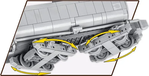 Vista 5 de COBI Historical Collectiion Kriegslokomotive Baureihe 52 Steam Locomotora Set de construcción, 2476 piezas