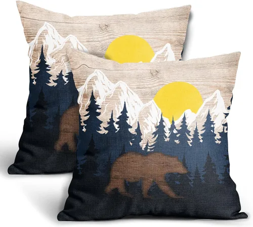 Vista 32 de Kawani Juego de 2 fundas de almohada de Pascua de 18 x 18 pulgadas, fundas de almohada de conejo de Pascua, decoración de Pascua, funda de cojín