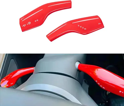 Vista 9 de YHCDSEA Funda de palanca de dirección para Tesla Model 3/Y, accesorio de cubierta de palanca de cambios - Funda decorativa