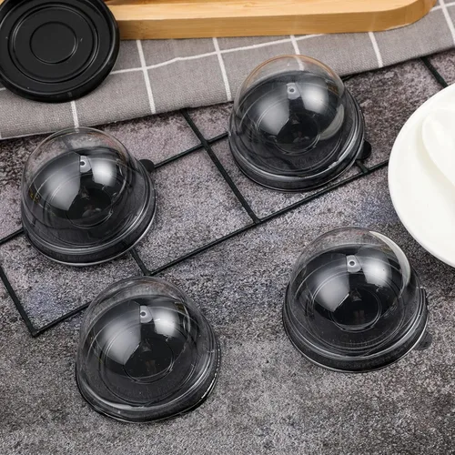 Vista 5 de Patelai Mini recipiente de plástico transparente para magdalenas, mini caja para magdalenas, cúpula para magdalenas, caja de un solo recipiente