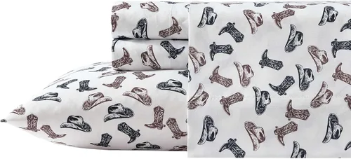 Wrangler - Juego de sábanas tamaño twin, ropa de cama ultrasuave y resistente a las arrugas para comodidad durante todo el año, bolsillos profundos,