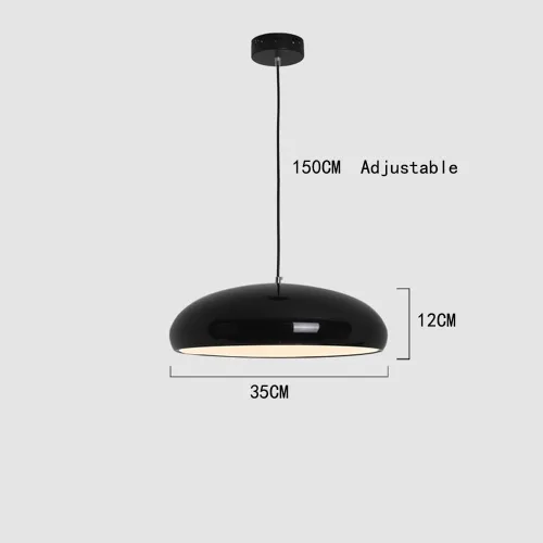 Vista 3 de 3000K/4000K/6000K Dimmable Pendant Lights, Modern Aluminum Ceiling Hanging Lighting with Acrylic Shade, 13.8IN Large Chandelier for Dining Living