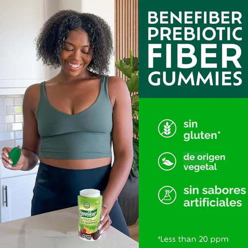 Vista 7 de Benefiber Gomitas de suplemento de fibra prebiótica para la salud digestiva, sabor a fruta surtido, 81
