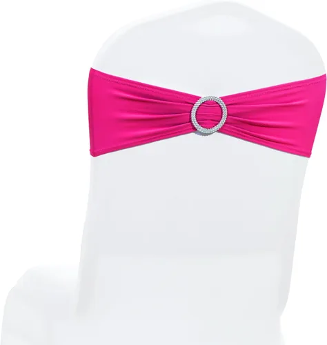 Vista 11 de MDS - Paquete de 10 bandas de elastano para silla, universales, se ajustan a bandas elásticas para sillas con hebilla, para boda, lazo deslizante