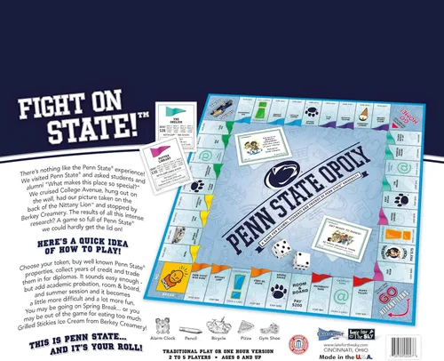 Vista 5 de Late for the Sky Penn Stateopoly - Juego de mesa familiar para 2-6